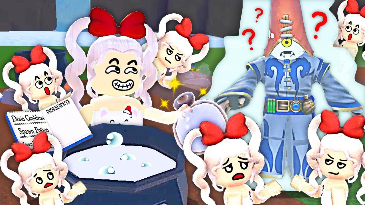 魔药大战 我喝下魔药生出一堆小我,把哥哥冻成了冰块人 小熙解说_高清