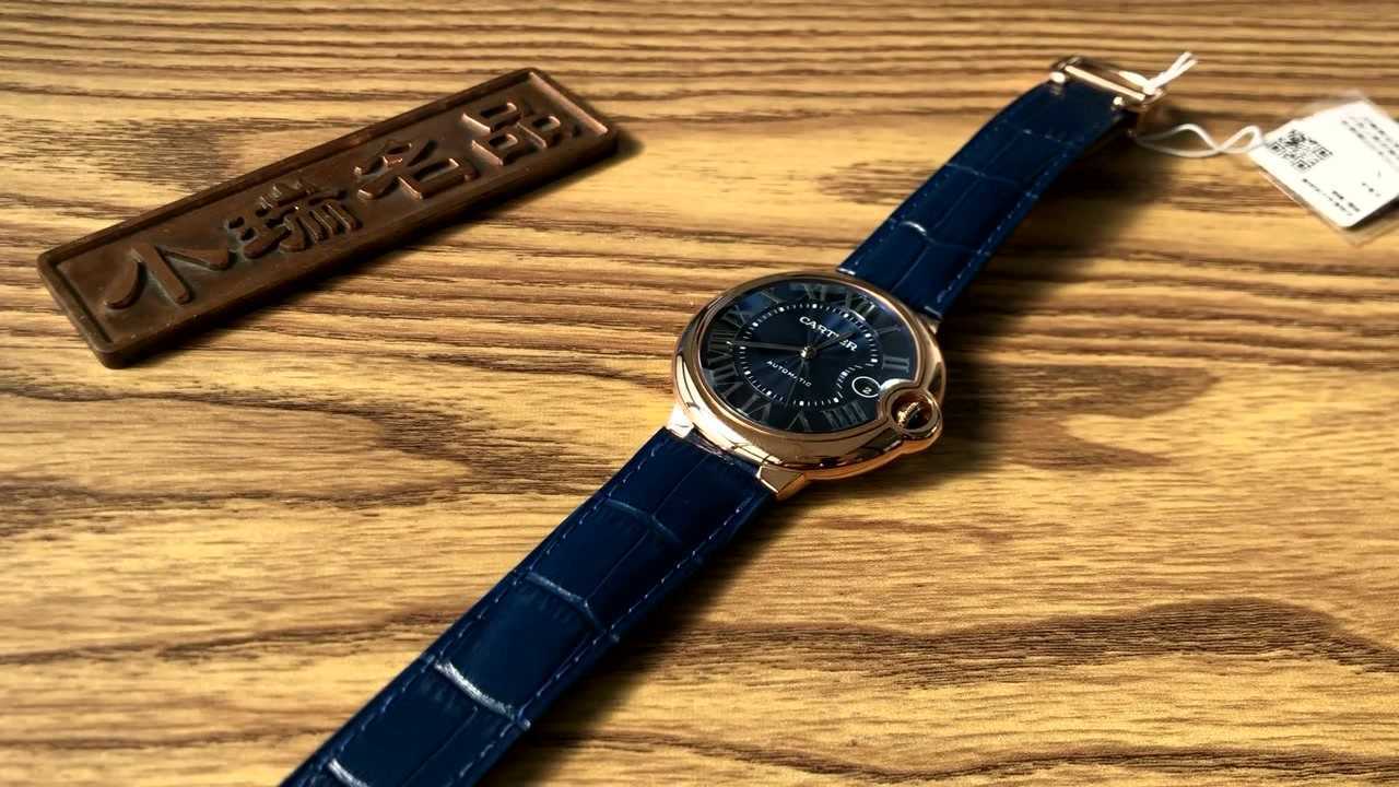 v6卡地亚蓝气球  玫瑰金表壳  蓝面表盘