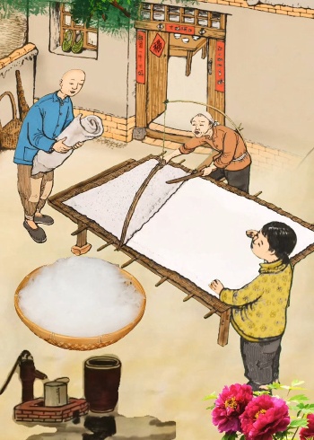 小时候村里有个老爷爷会弹棉花,村里家家户户需要弹新的棉被都会带着