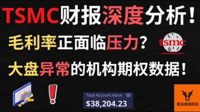 TSMC财报深度分析! 毛利率正面临压力 大盘异常的机构期权数据!