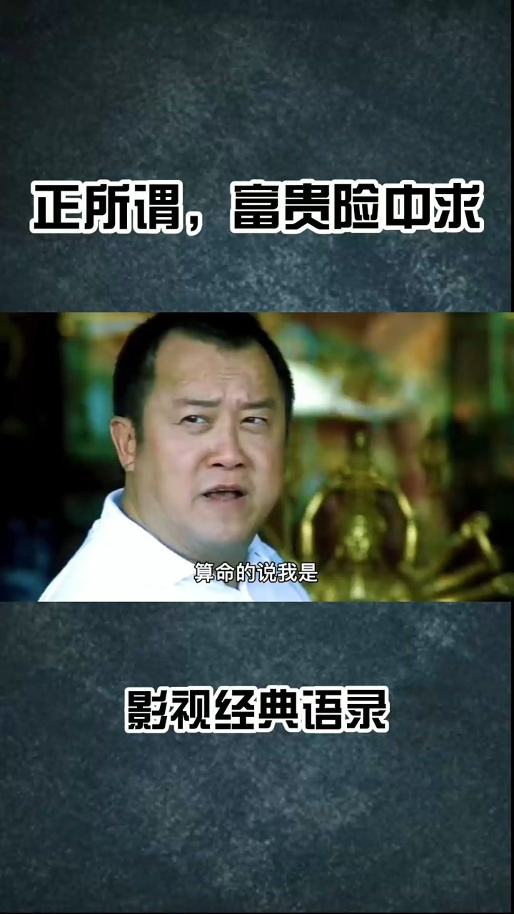 正所谓富贵险中求经典台词我要上热门经纪人小微