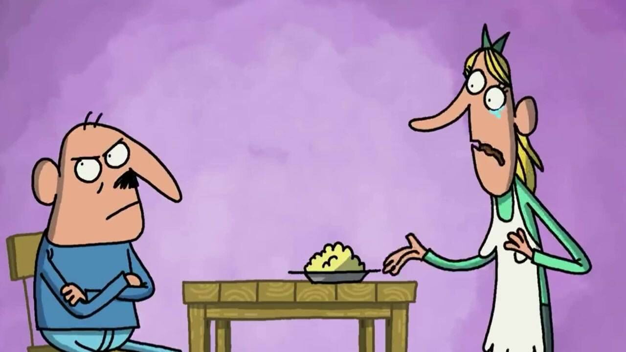 爆笑卡通动画:妻子煮的食物确实难吃,只能喂给二哈了,结局没想到啊_高清1080P在线观看平台_腾讯视频
