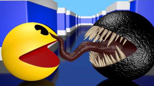 毒液吃豆人原来舌头这么长,难道是吃豆人把舌头借给它用了?