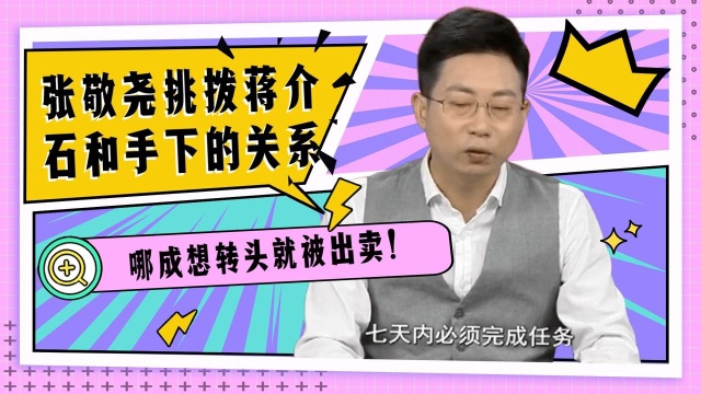 失算了!张敬尧背地里挑拨蒋介石和手下的关系,哪成想转头就被出卖