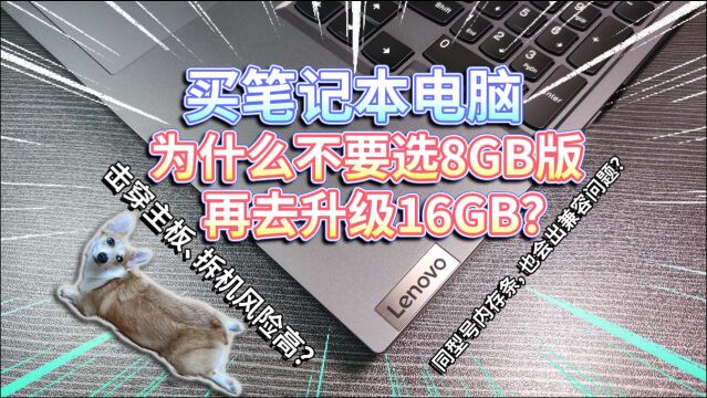 【笔记本电脑】不要选8GB版,再去升级16GB?同型号内存条,也出兼容问题?