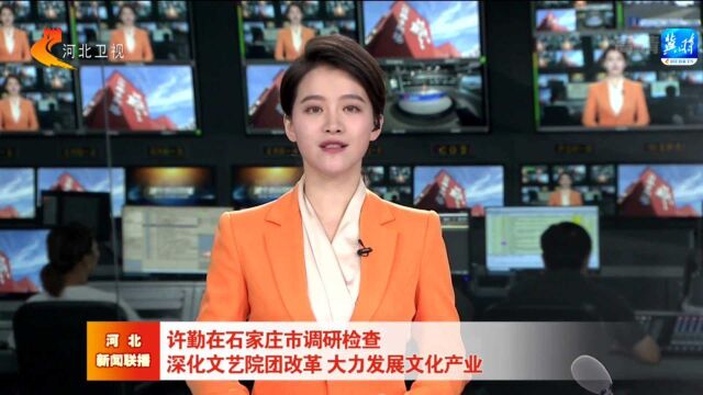 许勤在石家庄市调研检查 深化文艺院团改革 大力发展文化产业