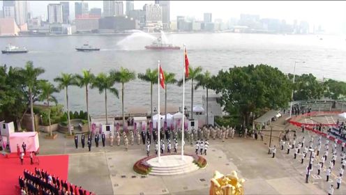 香港国庆升旗仪式举行！