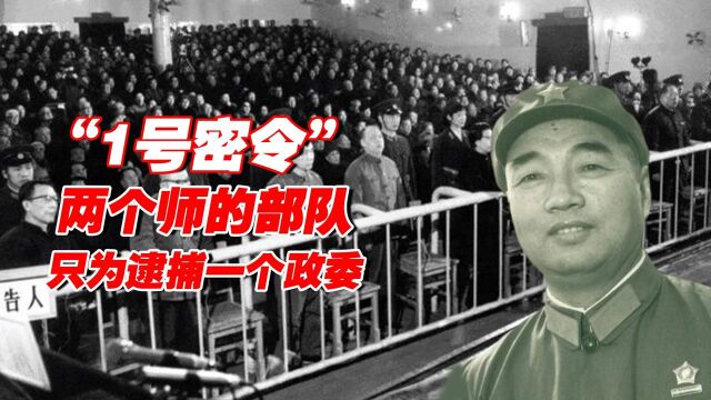 1971年南京军区1号密令,出动两个师的部队,只为逮捕一个政委!