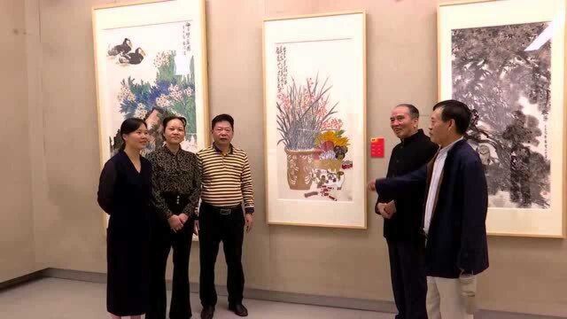 北京中关村画院和翁山诗书画院联展开展