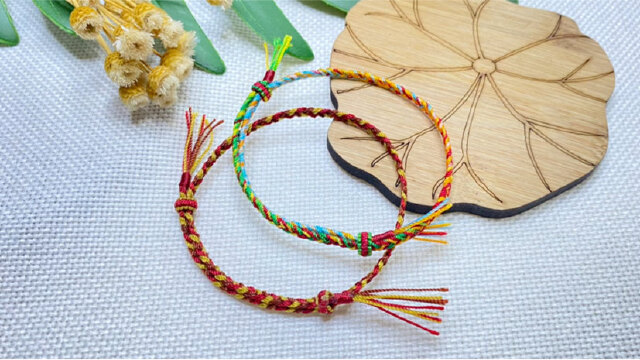 简单易学三股辫手绳完整编织教程