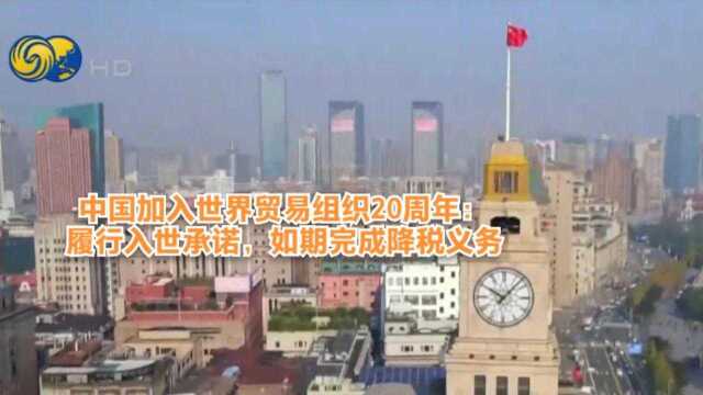 中国加入世界贸易组织20周年:履行入世承诺,如期完成降税义务