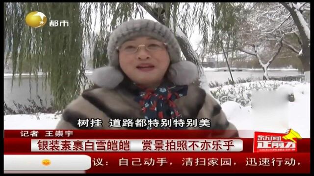 沈阳:银装素裹白雪皑皑,赏景拍照不亦乐乎