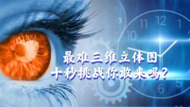 “最难三维立体图”十秒挑战你敢来吗?