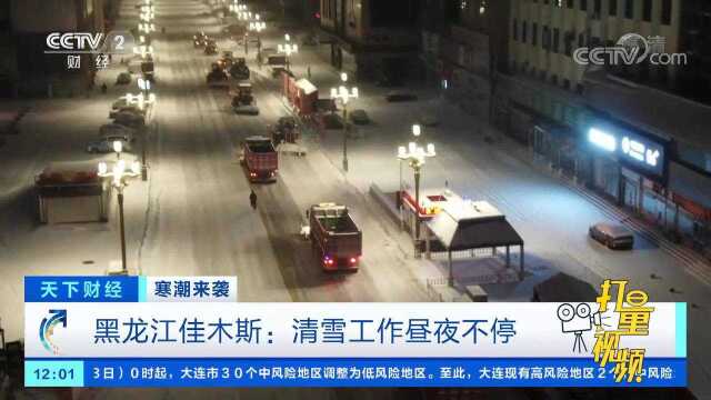 黑龙江佳木斯:降雪仍在持续,各部门积极应对