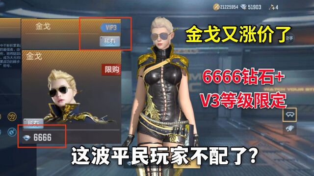 CF手游:金戈价格确定,6666钻石还要V3限定!你准备好了吗?