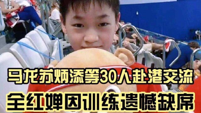 国家队赴港名单公布,马龙苏炳添等30人赴港,全红婵因训练缺席!