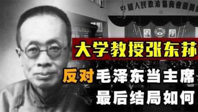 大学教授张东荪,1949年投毛主席的反对票,后来的结局如何