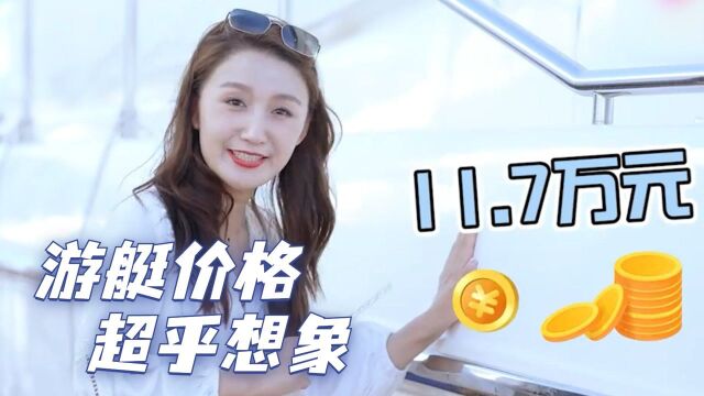 游艇价格真的太超乎想象了,一个巴掌大的面积就要11.7万元