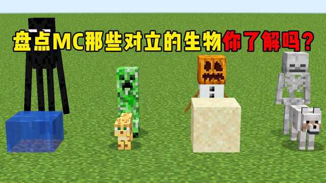 我的世界:盘点MC那些生物对立关系,你都了解吗?