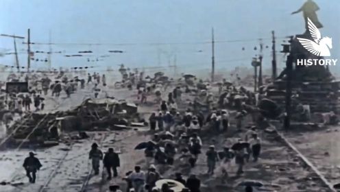 1923日本关东大地震，东京一片火海，死伤无数，百万人无家可归！