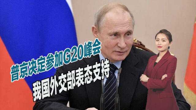 无惧多方巨大压力,普京决定参加G20峰会,中国外交部表态支持