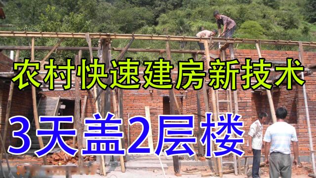 农村建房新技术,3个小时盖2层楼造价8.2万,不用砖瓦,你见过吗