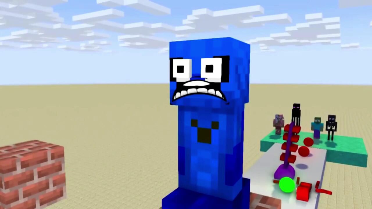 mc动画世界:苦力怕掉入火焰中