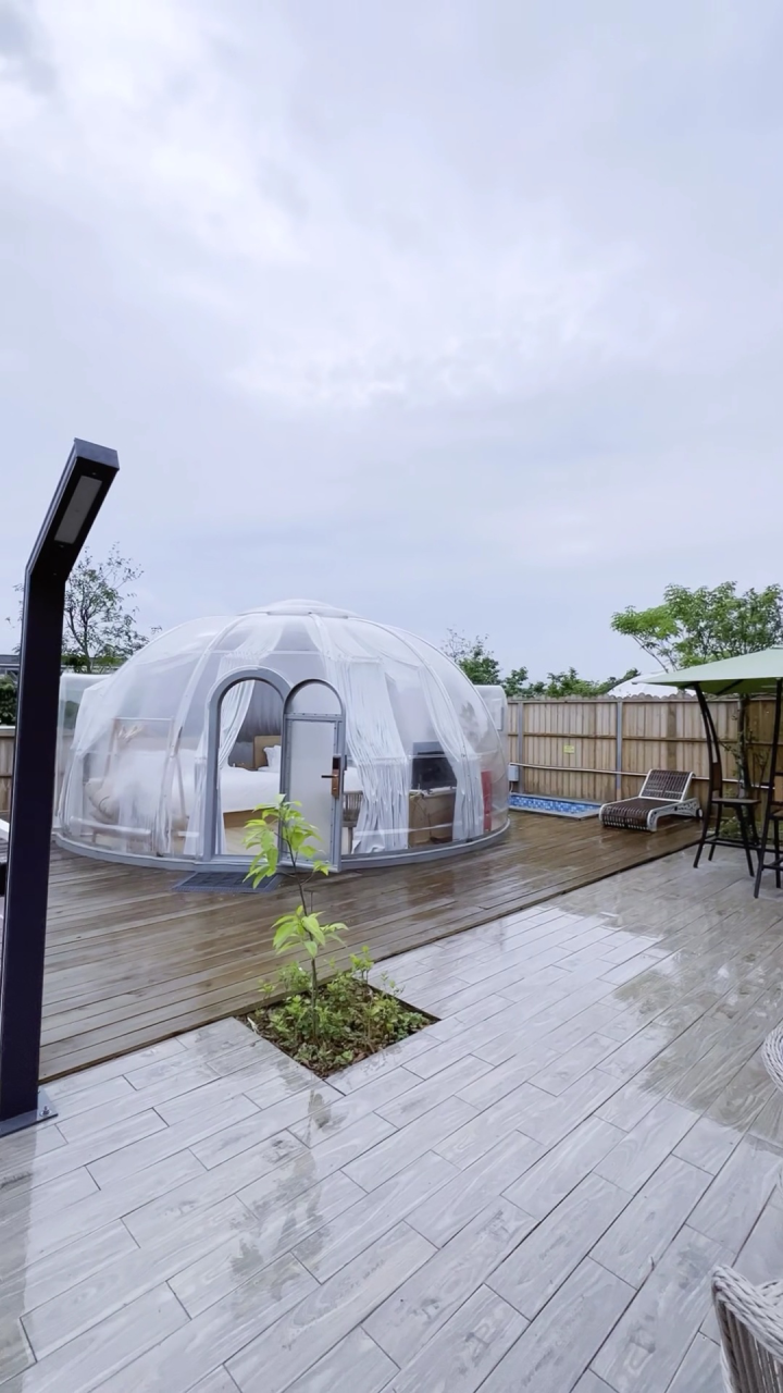 这个透明的泡泡屋真好看!打卡南丹山森林王国
