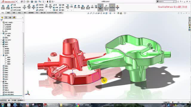 用SolidWorks画水泵壳,第一步比较复杂,后面就简单了