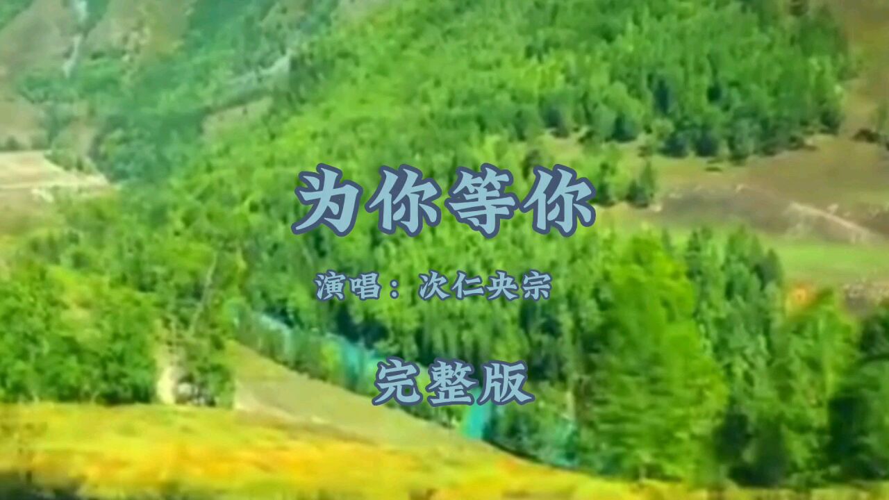 来听一首次仁央宗演唱的《为你等待》!