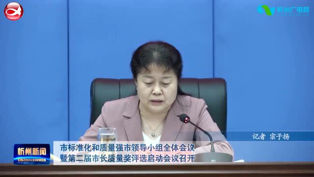 市标准化和质量强市领导小组全体会议 暨第二届市长质量奖评选启动会议召开