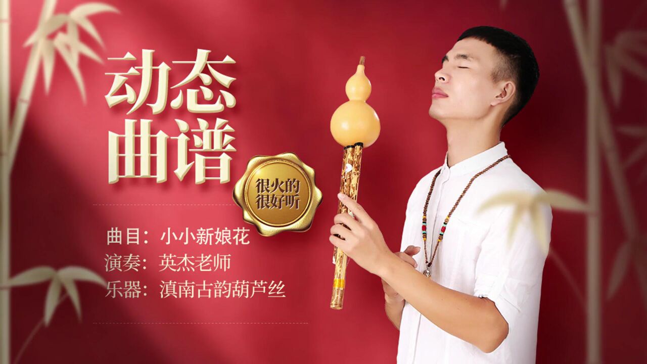 滇南古韵葫芦丝乐器《小小新娘花》动态曲谱伴奏_腾讯视频