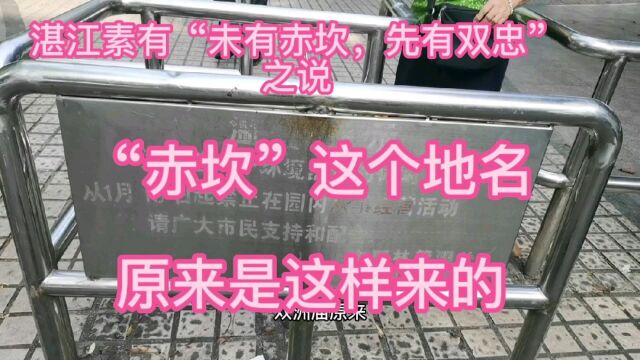 湛江素有“未有赤坎,先有双忠”之说.“赤坎”原来是这这样来的