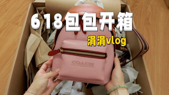 涓涓vlog:618开箱,蔻驰双肩包,芙拉相机包,阿玛尼气垫