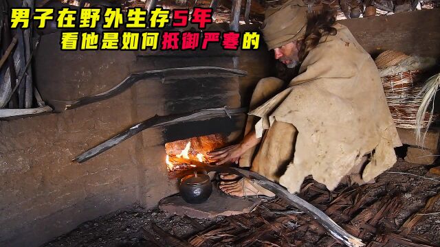 男人挑战荒野生存零下20度极寒天气