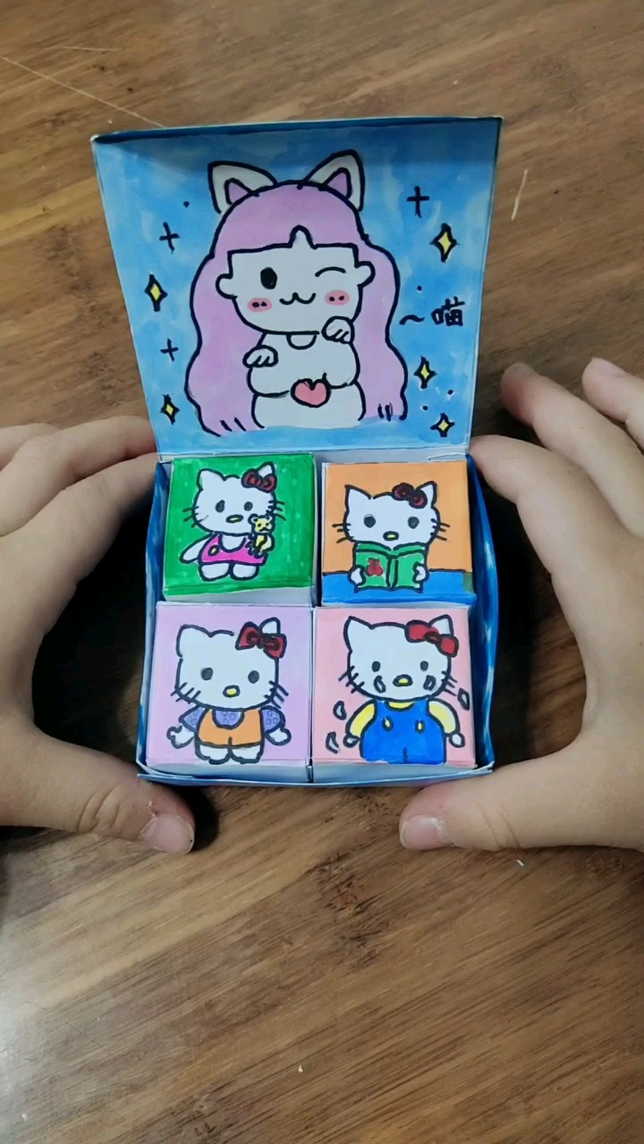 自制hello kitty迷你套盒盲盒_腾讯视频