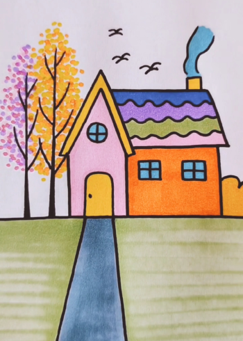 一起来画秋天# 简笔画# 育儿