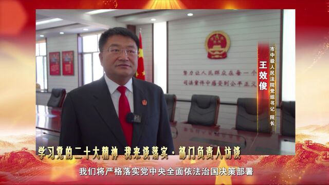 王效俊:学习贯彻党的二十大精神 努力推进更高水平法治乌海建设