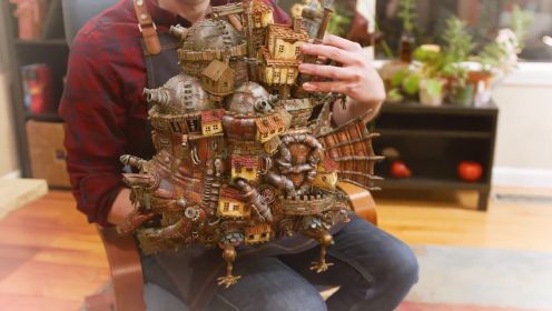 小制作diy用垃圾制作了《哈尔的移动城堡》的飞行版 手工 DIY 创意