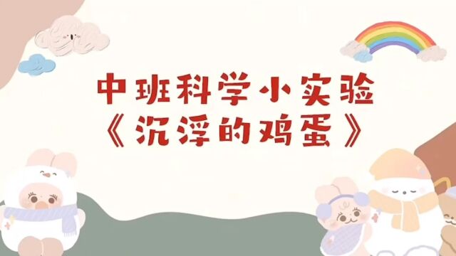 中班科学小实验《沉浮的鸡蛋》