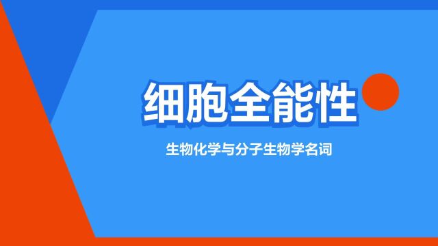 “细胞全能性”是什么意思?