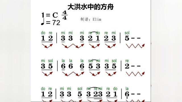 有声动态简谱跟唱练习#零基础学简谱 #简谱视唱 #简谱 #音准节奏 #教学简谱