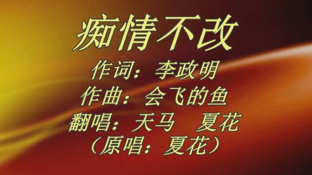 歌曲:痴情不改(翻唱:天马 夏花)