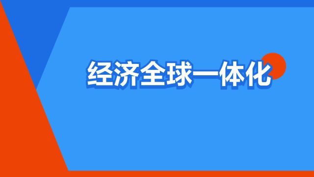 “经济全球一体化”是什么意思?