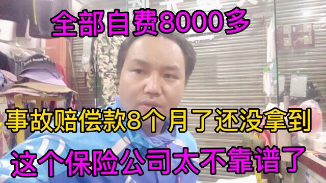 这种保险公司,谁还敢买你的保险?几千块钱8个月还赔偿不到位