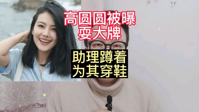 高圆圆被曝耍大牌,助理蹲着为其穿鞋