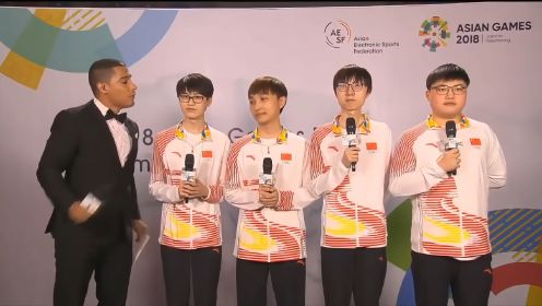 【2018雅加达亚运会】金牌战 韩国队 vs 中国队 采访+颁奖