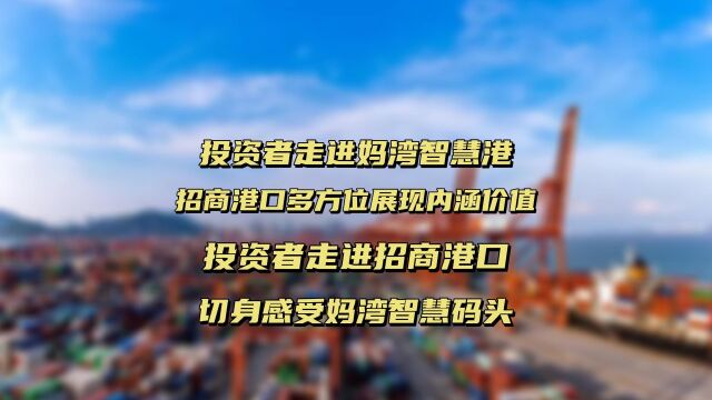 投资者走进招商港口,切身感受妈湾智慧码头