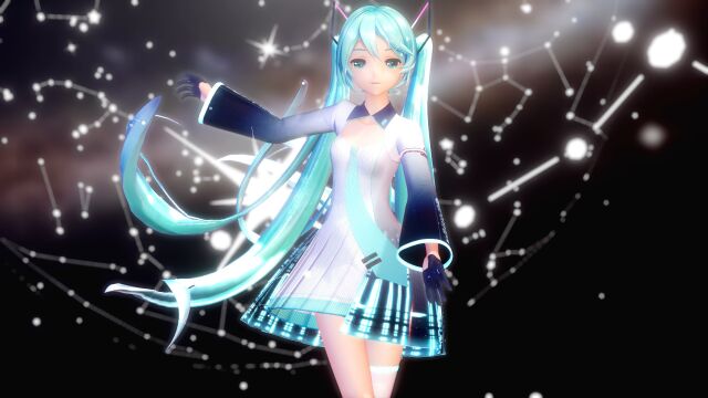 MMD初音未来,Planetes,夜空中两颗迷途的行星