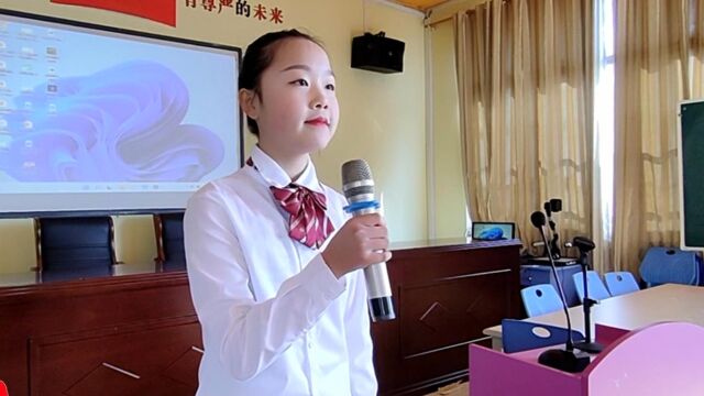 甲高片区中小学“为中华之崛起而读书”主题演讲比赛复赛,演讲第一名,甲高中学刘凤,指导教师李林骏